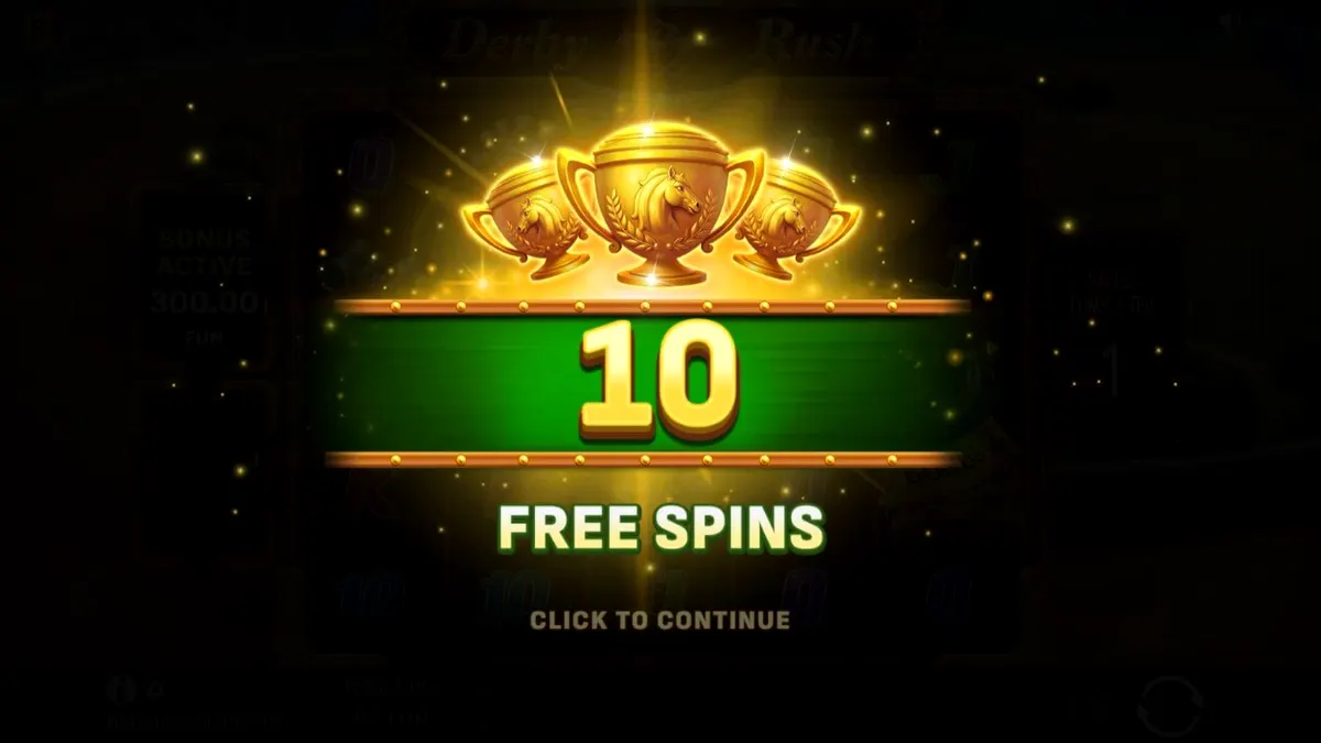 Tampilan visual slot Derby Rush dengan tema pacuan kuda yang mewah
