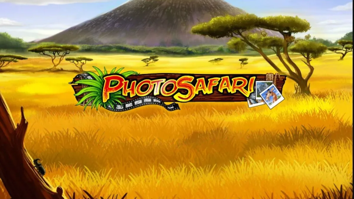 Tampilan visual slot Photo Safari dengan tema petualangan satwa liar di savana.